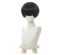 WELLHY Cosplay Wig Toilet-Bound Hanako-kun Cosplay Wig Jibaku Shounen Hanako-kun Cosplay Black Short Wig Heat Resistant Synthetic Hair for Coser