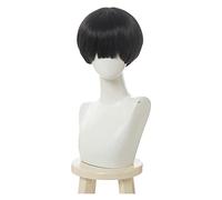 WELLHY Cosplay Wig Toilet-Bound Hanako-kun Cosplay Wig Jibaku Shounen Hanako-kun Cosplay Black Short Wig Heat Resistant Synthetic Hair for Coser