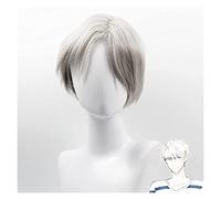 WELLHY Cosplay Wig Yuri!!! On ICE Yuri On Ice Yuri Plisetsky Wig Cosplay Rambut Sintetis Kualitas Tinggi Wig Anime Cos for Coser