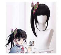 WELLHY Devil's Blade Blade Chestnut Blossom Natural Black Long Horned Short Hair Horsetail Cosplay Wig Coser Wig