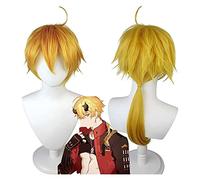 WELLHY Genshin Impact Anime Cosplay Wig Game Characters Thoma Cosplay Wig Costume Props Dress Up Coser Wig
