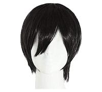 WELLHY KEEBON Boy's Kylin Black Hair Wig Mens Male Black Short Hair Cosplay Anime Wigs Halloween Cosplay Wigs Coser Wig