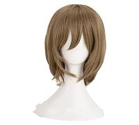 WELLHY Persona 5 Goro Akechi Cosplay Wigs Short Linen Dark Gray Heat Resistant Synthetic Hair Wig + Wig Cap Coser Wig