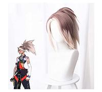 WELLHY Real Damage Akari Gray Brown Gradient Explosion Ponytail Cosplay Wig Coser Wig