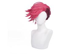 WELLHY Spiky Magenta Cosplay Wig for Vi League of Legends Anime LOL Arcane Vi Rose Red Short Cosplay Wigs Coser Wig