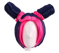 WELLHY Wig for Jojos Bizarre Adventure Golden Wind Jolyne Cujoh Kujo Cosplay Wig Buns Braids Heat Resistant Synthetic Hair Wig + Wig Cap GreenWig Coser Wig (Color : RedWig) (Color : Redwig)