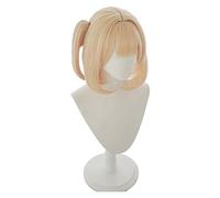 WELLHY Wig for Youtuber Hoive Watson Amelia EN VTuber Blonde Cosplay Wig Heat Resistant Synthetic Cosplay Hair Amelia Watson OneSize WIGONLY Coser Wig (Color : WIGWITHPONYTAIL) (Color : Wigwithponyta
