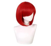 WELLHY Yumeno Himiko Dark Red Color Wig : Trigger Happy Havoc Cosplay Short Wig Hair Synthetic Cosplay Wig Coser Wig