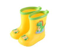 Wellies for Boys Girls Childrens Toddler Welly Short Rain Boots Wellingtons Waterproof Child Shoes Outdoor Playing Boot Toddler/Little Kid/Big Kid Yellow