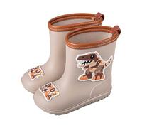 Wellies for Kids Dinosaur Rainboots Girls Boys Waterproof Non-Slip Boots Lightweight Rain Boots with Pull On Drawstring Closure Wellington Rubber Rain Shoes Outdoors Rubber Shoes Outdoors