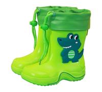 Wellies for Kids Unisex Children Waterproof Rain Boots Anti-Skid Animal Cartoon Pattern Welly Everyday Perfect Toddler/Little Kid/Big Kid Green