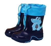 Wellies for Kids Unisex Children Waterproof Rain Boots Anti-Skid Animal Cartoon Pattern Welly Everyday Perfect Toddler/Little Kid/Big Kid Dark Blue