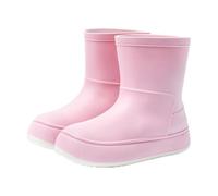Wellies Kids Waterproof Wellington Boots Lightweight Waterproof Boots Princess Style Galoshes Water Shoes Lightweight All-Day Comfort Garden Walking School Run Pool Party Pink
