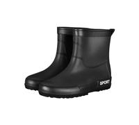 Wellies Waterproof Womens Boots Ladies Garden Shoes Wooden Court Shoes Men's Fashion Explosion Rain Mid Calf Water Kitchen Takeout Rain Boots Fishing Rubber Mens Rubber Boot (Black,8)