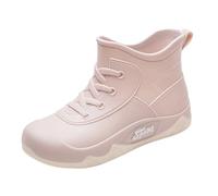 Wellies Women Wide Calf Waterproof Boots Garden Shoes Womens Booties Four Fashion Non Slip Short Tube Rain Boots Water Extra Wide Width Rain (Khaki,4)
