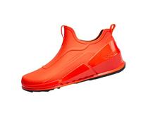 Wellies Women Wide Calf Waterproof Boots Gardening Shoes Bouts for Men Men Rain Slip Casual Shoes Short On Boots Water Ankle Outdoor Fashion Casual Insulated Rain (Orange,7)