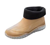Wellies Women Wide Calf Waterproof Boots Ladies Garden Shoes Classic Mens Boots Men's Spring Summer Autumn and Winter Short Sleeved Cotton Detachable and Washable Outdoor Fashion Student Work Fishing