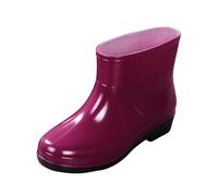 Wellies Womens Waterproof Boots Gardening Shoes Women Insulated Steal Toe Rubber Boots Women's Rain Shoes Comfortable Rubber for Outdoor Walking Gardening Casual Wear with Slip Sole Rain for Man