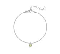 Wellike Women Anklets Waterproof Silver Birthstone Bling Chain Adjustable Silver Plated Stainless Steel Anklet Jewelry No Tarnish, Large, Stainless Steel, Cubic Zirconia