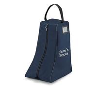 Wellington Boot Bag, Riding Boot Bag, Personalised Embroidered Name and Wording, Free P&P (Blue/Black)
