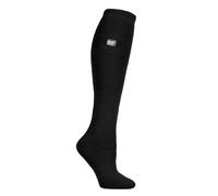 Heat Holders Womens LITE - Ladies Thin Extra Long Thermal Socks - Black Nylon - Size UK 4-6.5