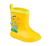 Wellington Boots Children's Waterproof Ankle Boots Rubber Boots Girls Boys Rubber Boots Non-Slip Rain Shoes Rain Boots Cute Cartoon Rubber Shoes Garden Shoes Slip-On Boots, yellow, 8.5 UK Child