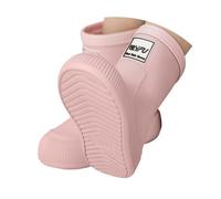 Wellington Boots Kids Non-Slip Waterproof Boots PVC Material Character Design Galoshes Water Shoes Easy Pull-On Handles Nature Exploration Water Park Splash Play for 8-14 Years Pink