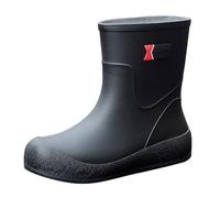 Wellington Boots Ladies Waterproof Boots Garden Shoes Women Fall for Women Wide Width Rain Water Shoes Top Wear Rubber Student Casual Fashion All Outdoor Work Fishing Car Wash Kitchen Non Slip Black