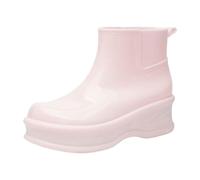 Wellington Boots Ladies Waterproof Boots Gardening Shoes Women Womens Booties Men's and Women's Couple Fashion Rain Non Slip Wear Rain Shoes for Outdoor Work Fishing Travel Real Rubber for (Pink,5.5)