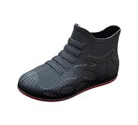 Wellington Boots Men's Extra Wide Outdoor Non-Slip Boots Kitchen Western Boots Walking with the Dog Adult Non-Slip Rain Boots Ankle Boots Rain Boots Men Breathable Comfortable, red, 7 UK