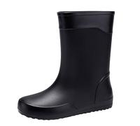 Wellington Boots Men's High Waterproof Rain Shoes Men's Comfortable Rubber Boots Plain Rain Boots Classic Half Boots Non-Slip Boots Leisure Garden Shoes Outdoor Shoes Water Shoes, black, 7 UK