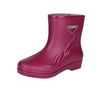 Wellington Boots Waterproof Boots for Women Uk Gardening Shoes Huntress Gloss Women's Rain Water Shoes Top Rubber Casual and Fashionable All Outdoor Work Fishing Car Washing Kitchen Non Slip Overshoes