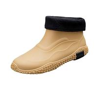 Wellington Boots Waterproof Womens Boots Gardening Shoes Women Double Insulated Electrical Work Shoes Men's Spring Summer Autumn and Winter Short Sleeved Cotton Detachable and Washable Outdoor Fashion