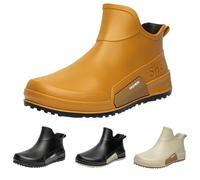 Wellington Boots Women and Men Ankle,Ladies Wellies Short Chelsea Booties,Waterproof Rain Boots Comfy,Easy Slip On,Non-Slip Safety Work Boot for Hiking, Yard Work, Dog Walking Outdoor Activities