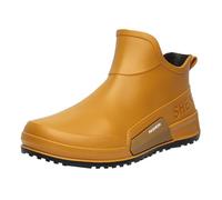 Wellington Boots Women and Men Ankle Ladies Wellies Short Chelsea Booties Waterproof Rain Boots Wider Calf Comfy Non-Slip Safety Work Boot for Hiking, Yard Work, Mucker Style Outdoor Activities Brown