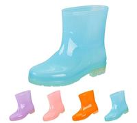 Wellington Boots Women/Men Non-Slip Waterproof Summer Ankle Boots for Rain Outdoor Rain Boots Fashionable Short Boots Ankle Boots Rain Shoes Garden Boots for Garden, Fishing (36-44), sky blue, 6 UK