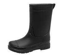 Wellington Boots Women Mid Calf Warm Lining Rain Boots Easier On & Off Comfortable Rubber Wellies Low Heel Grip Sole Slip On Wellies Hiking, Yard Work, Mucker Style Outdoor Activities