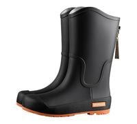 Wellington Boots Women Waterproof Shoes Rain Non Slip Mid High Over The Shoe For Anti-Slip Mid-Calf Wellies Gardening, Walking Countryside Comfortable Rubber Welly With Good Grip (Black,6)