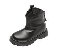Wellington Boots Women's Chelsea Waterproof Windproof Girls Flat Boots Riding Boots Short Boots with Flat Bottom Short Canister Boots Viking Boots Classic Boots Retro Non-Slip, black, 4 UK