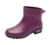 Wellington Boots Women's Comfortable Ankle Boots Comfort Half Boots Lightweight Rain Boots Riding Boots Elegant Waterproof Shoes Half Height Lightweight Short Rubber Shoes Men Waterproof High Garden