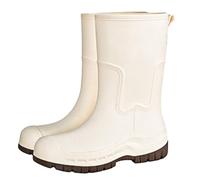 Wellington Boots Women's Half Height Waterproof Rain Shoes Rubber Boots Half Height Rain Boots Rain Boots Outdoor Work Fishing Car Wash Kitchen Non-Slip Overshoes Rubber Shoes Rain Boots, beige, 6 UK