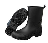 Wellington Boots Women's/Men's High Rain Boots Non-Slip Waterproof Windproof Safety Boots Rain Shoes Half Height Boots Feather Light Outdoor Non-Slip for Rain Snow Ankle Boots 35-44, E Black, 9.5 UK