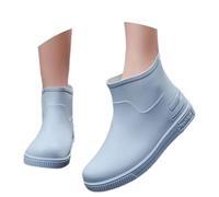 Wellington Boots Women's Rain Shoes for Leisure, All Year Comfort with Flip Flop Design, Classic Style, Ideal for Everyday Outfits, Perfect Jeans More Women Find Shoes, sky blue, 8 UK
