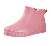 Wellington Boots Women's Short Fishing Boots Easy to Clean Kitchen Western Boots Walking with the Dog Work Shoes Half Height Boots for Gardening Ankle Boots Non-Slip, pink, 2/2.5 UK