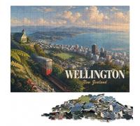 Wellington, New Zealand Landscape Art Jigsaw Puzzle for Adults, 1000 Pieces | Puzzle for Adults - shared home puzzle activity at home.