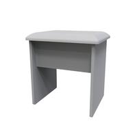 Wellington Ready Assembled Dressing Table Stool - Uniform Matt & Dusk Grey - Welcome Furniture | TJ Hughes
