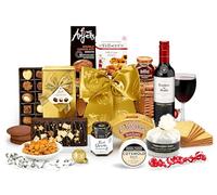 Wellington Red Wine Hamper - Luxury Red Wine Gift Set with Cheese, Oatcakes & Chocolates - Merlot Gifts for Birthdays and Celebrations, from Regency Hampers