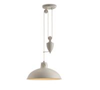 Wellington Single Light Rise and Fall Fitting in Matt White Finish