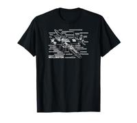 Wellington WW2 Bomber Aeroplane Scheme Infographic Gift T-Shirt