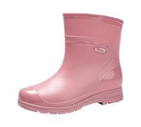 Wellingtons Womens Waterproof Boots Garden Shoes Women Women Size 8 Rain Boots Fashion Rain Cut Short Tube Plastic Water Shoes with Non Slip Soles Warm Water Proof Rubber Mens Over The Shoe Hot Pink
